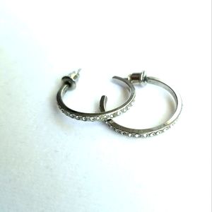 Swarovski crystal  hoop earrings